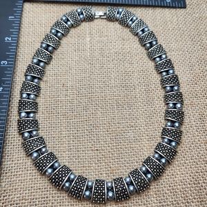 Premier Designs, Hematite Silver Alloy Chain Necklace